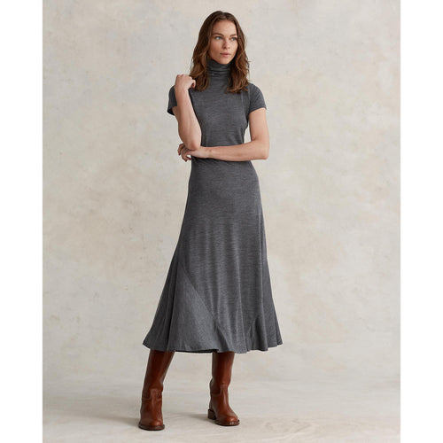 Load image into Gallery viewer, WOOL-BLEND TURTLENECK DRESS - Yooto
