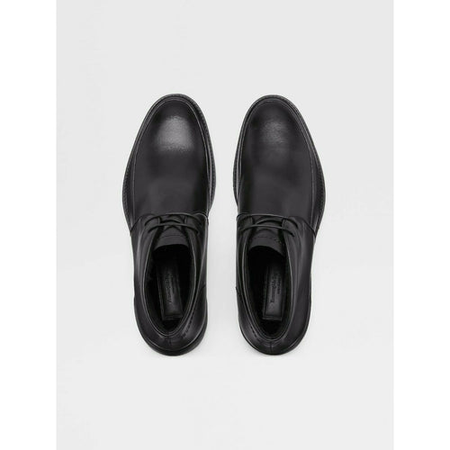 Load image into Gallery viewer, BLACK LEATHER CORTINA CHUKKA BOOTS - Yooto
