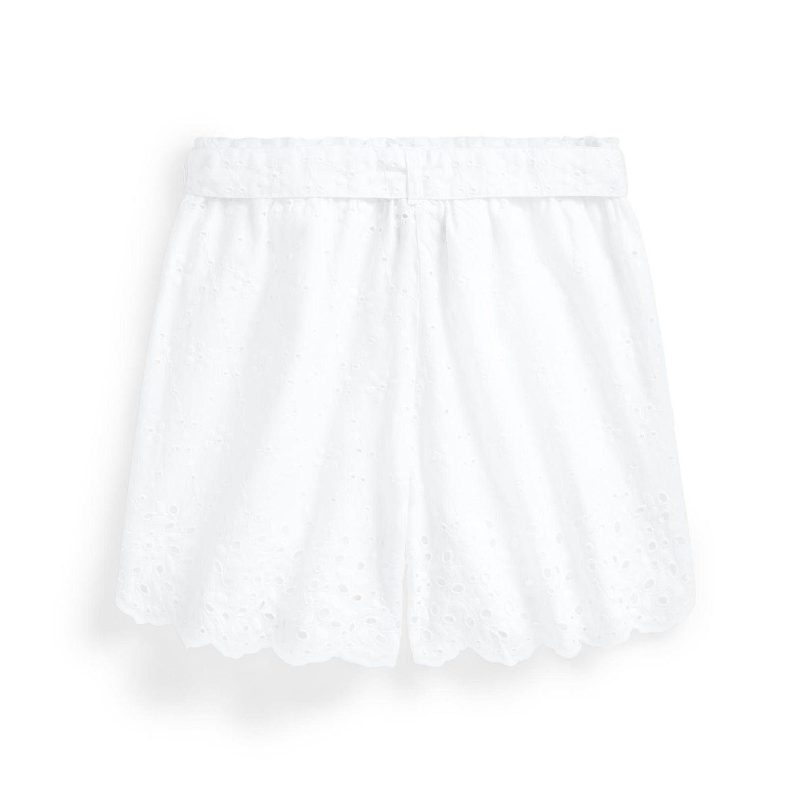 BELTED EYELET COTTON PULL-ON SHORT - Yooto