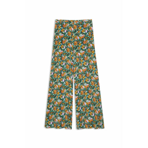 Load image into Gallery viewer, GREEN PANTS WITH FLORAL PRINT - Yooto
