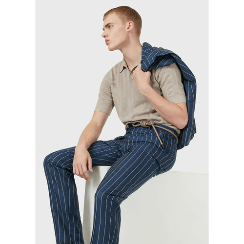 Load image into Gallery viewer, SLIM-FIT SINGLE-BREASTED SUIT IN PINSTRIPE LINEN BLEND - Yooto
