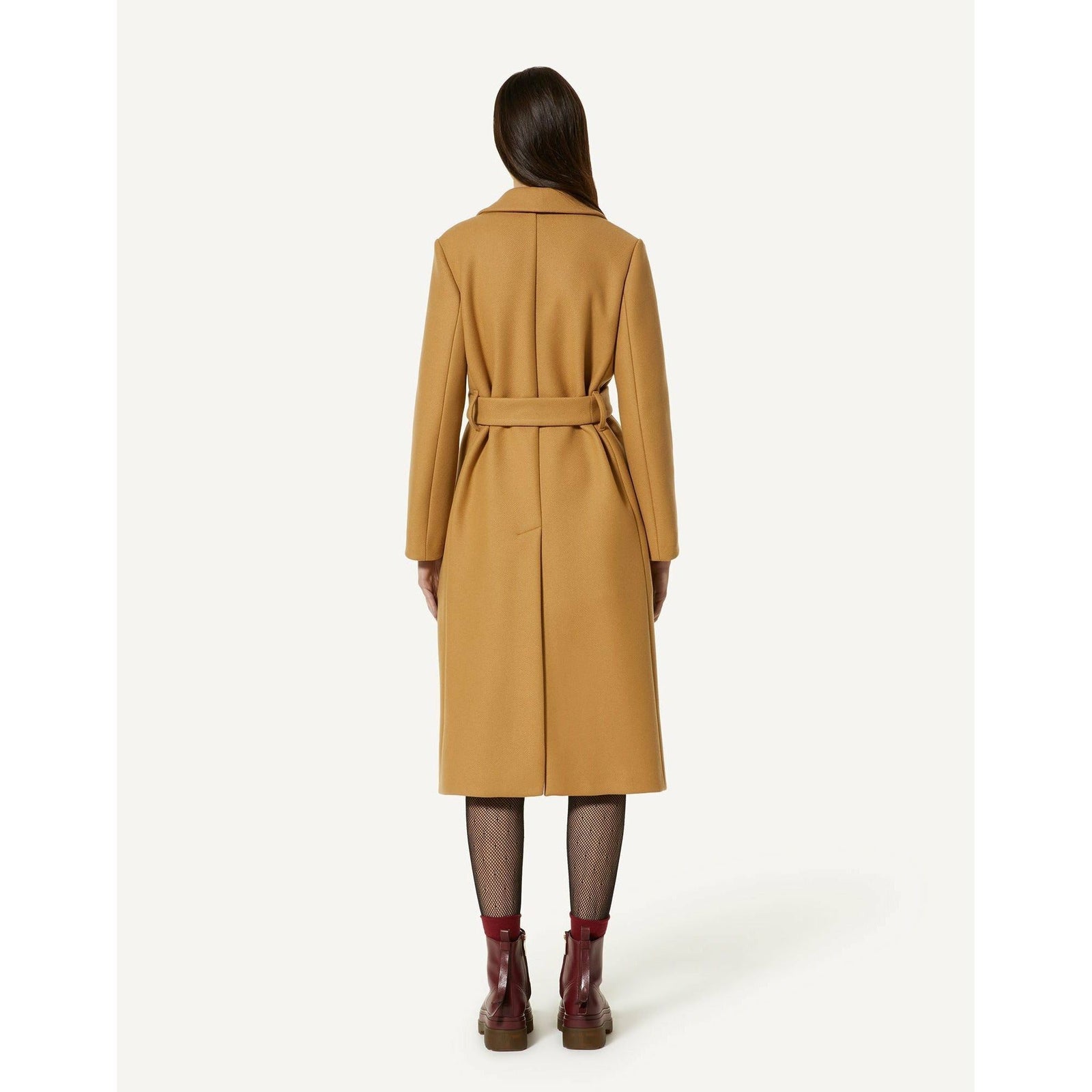 BELTED DOUBLE WOOL-CASHMERE COAT - Yooto