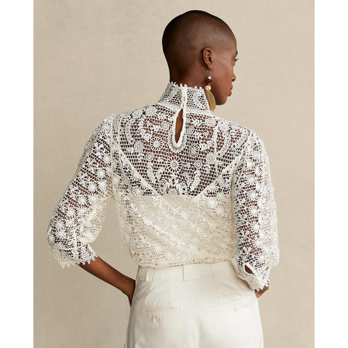 Load image into Gallery viewer, COTTON LACE BLOUSE - Yooto
