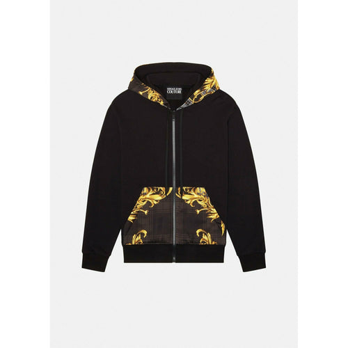 Load image into Gallery viewer, TARTAN BAROQUE PRINT ACCENT HOODIE - Yooto
