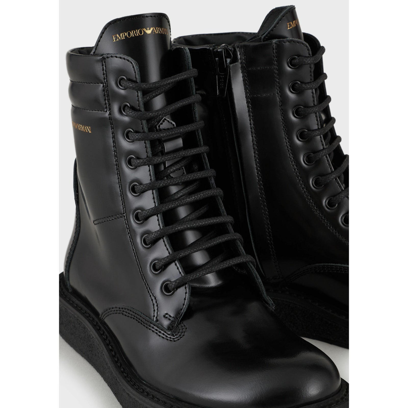 BRUSHED LEATHER COMBAT BOOTS - Yooto