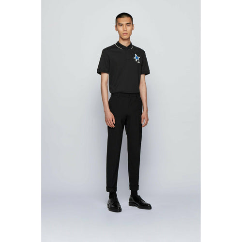 Load image into Gallery viewer, MERCERISED-COTTON POLO SHIRT WITH STAR AND LOGO MOTIFS - Yooto
