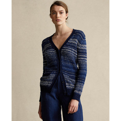 Load image into Gallery viewer, STRIPED V-NECK CARDIGAN - Yooto
