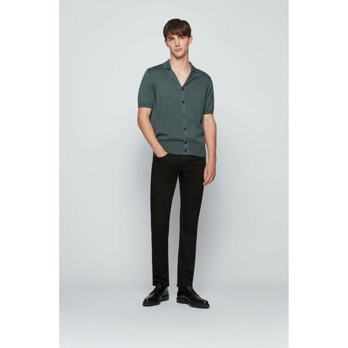 Load image into Gallery viewer, SLIM-FIT JEANS IN BLACK CASHMERE-TOUCH ITALIAN DENIM - Yooto
