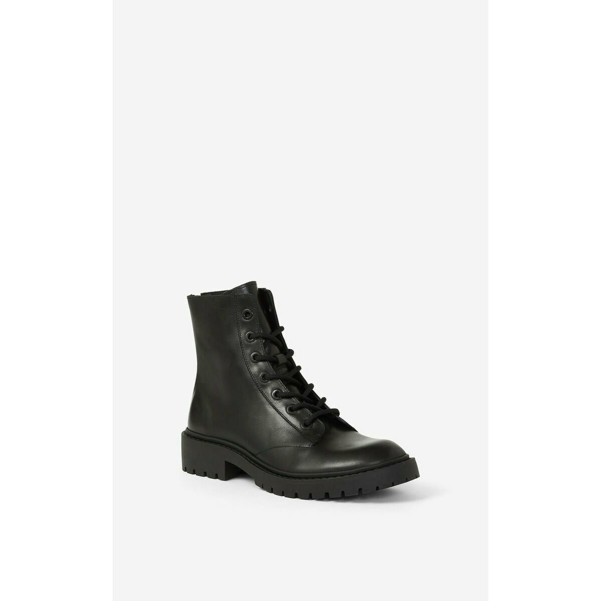 LACE-UP LEATHER PIKE ANKLE BOOTS - Yooto