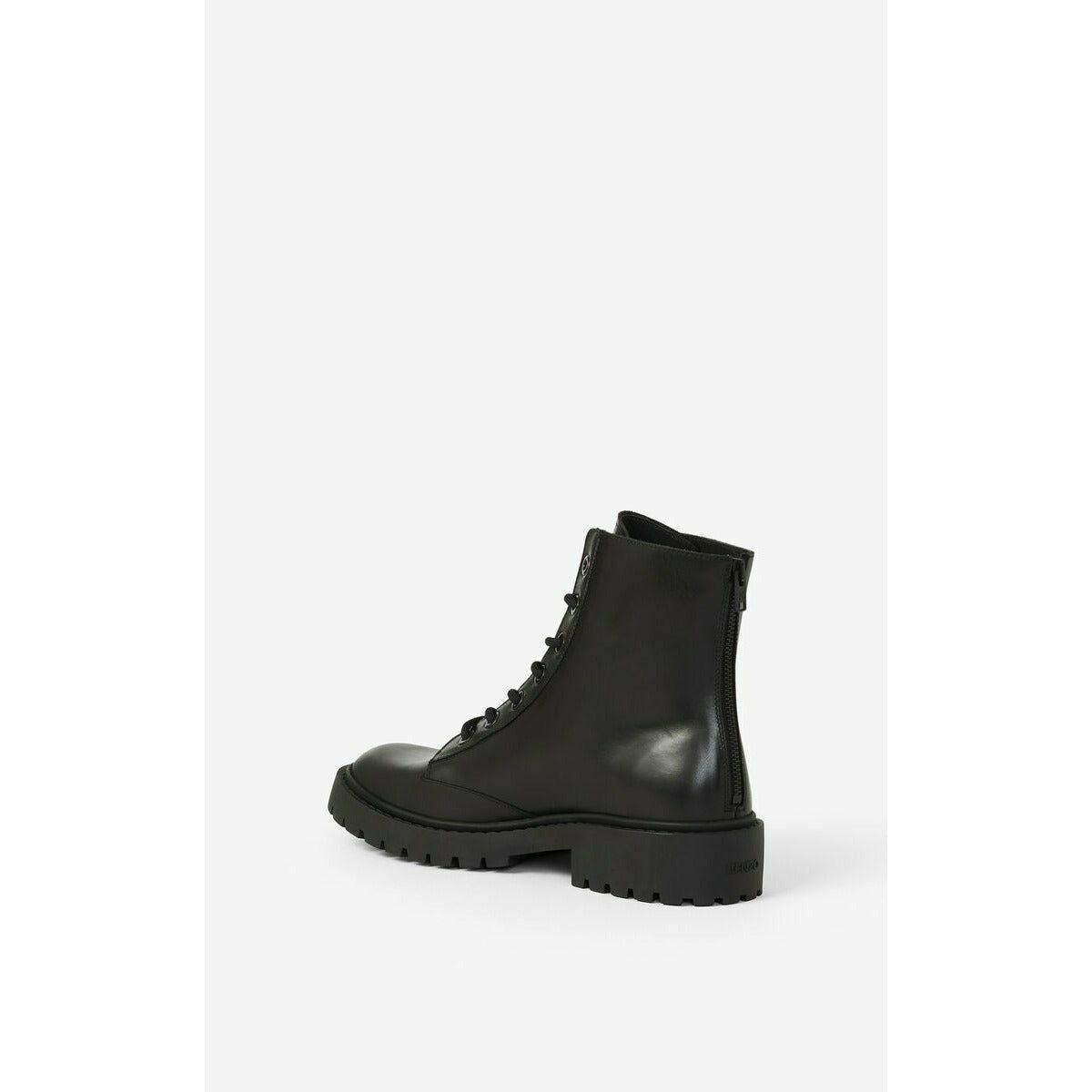 LACE-UP LEATHER PIKE ANKLE BOOTS - Yooto