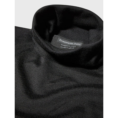 Load image into Gallery viewer, BLACK CASHSETA CASHMERE AND SILK KNIT TURTLENECK - Yooto
