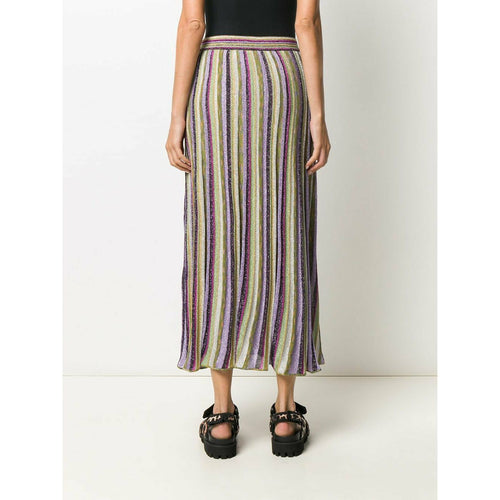 Load image into Gallery viewer, METALLIC STRIPED SKIRT - Yooto
