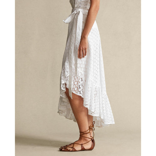 Load image into Gallery viewer, EYELET COTTON WRAP SKIRT - Yooto
