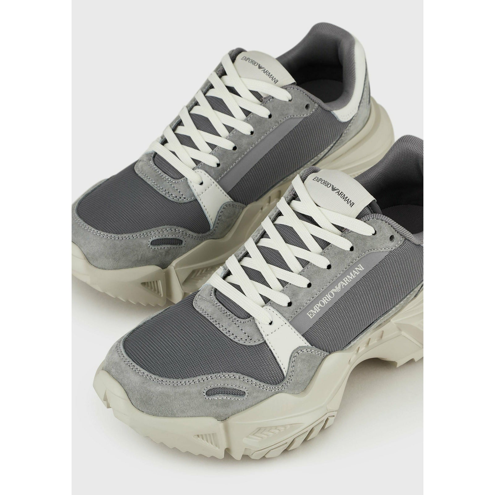 CHUNKY SNEAKERS WITH SUEDE DETAILS AND LOGO TRIM - Yooto