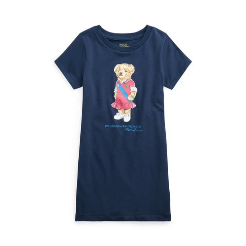 Load image into Gallery viewer, POLO BEAR COTTON JERSEY T-SHIRT DRESS - Yooto
