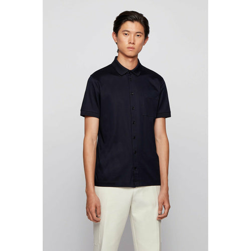 Load image into Gallery viewer, SHIRT-STYLE POLO TOP IN MERCERISED COTTON - Yooto
