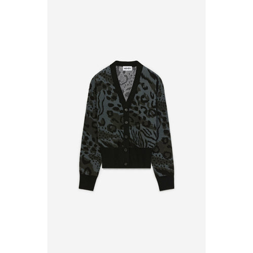 Load image into Gallery viewer, ARCHIVE LEOPARD&#39; MERINO WOOL CARDIGAN - Yooto
