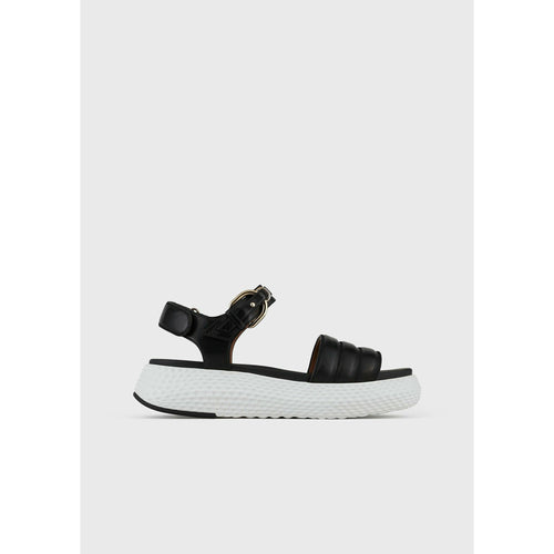 Load image into Gallery viewer, LEATHER PLATFORM SANDALS WITH CONVEX STRIPE - Yooto
