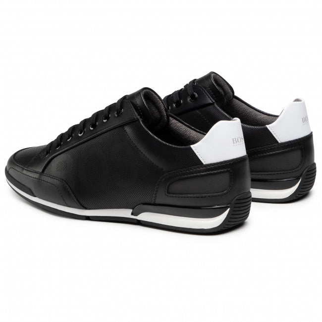 LOW-PROFILE LEATHER TRAINERS WITH PERFORATED DETAILING - Yooto