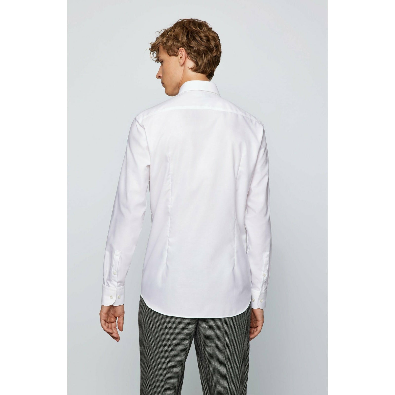 SLIM-FIT SHIRT IN OXFORD COTTON WITH ANTIBACTERIAL FINISHING - Yooto
