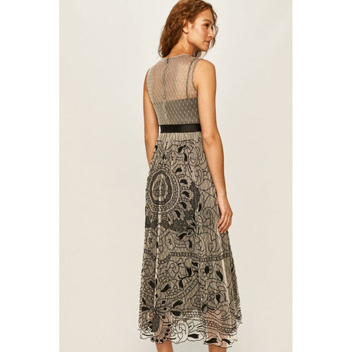 Load image into Gallery viewer, EMBROIDERED LACE MIDI DRESS - Yooto
