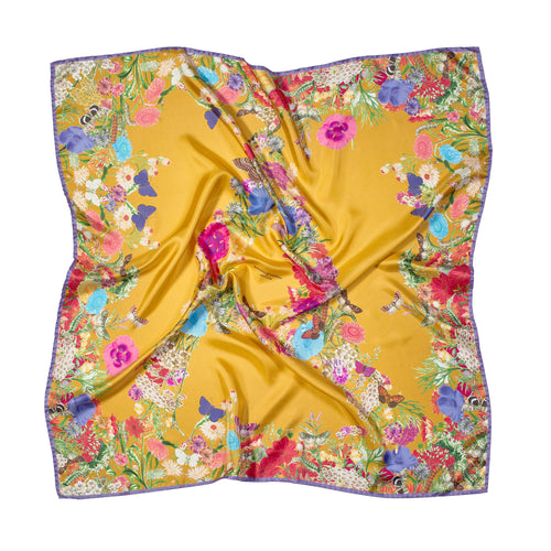 Load image into Gallery viewer, OMBRE &#39;A&#39; FLORAL SILK SCARF - Yooto
