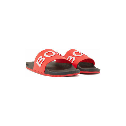 Load image into Gallery viewer, LOGO SLIDES WITH MONOGRAM-EMBOSSED OUTSOLE - Yooto
