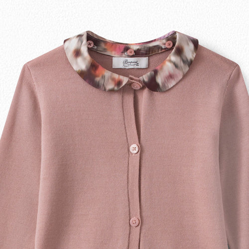 Load image into Gallery viewer, CARDIGAN WITH LIBERTY COLLAR FADED PINK - Yooto
