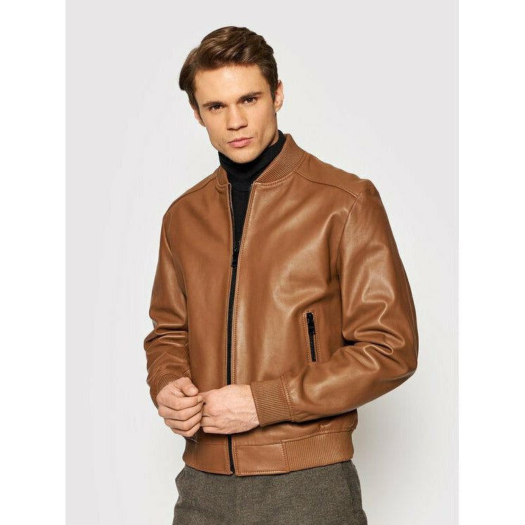 Lamb leather clearance bomber jacket