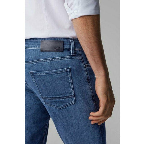 Load image into Gallery viewer, EXTRA-SLIM-FIT JEANS IN MID-BLUE STRETCH DENIM - Yooto
