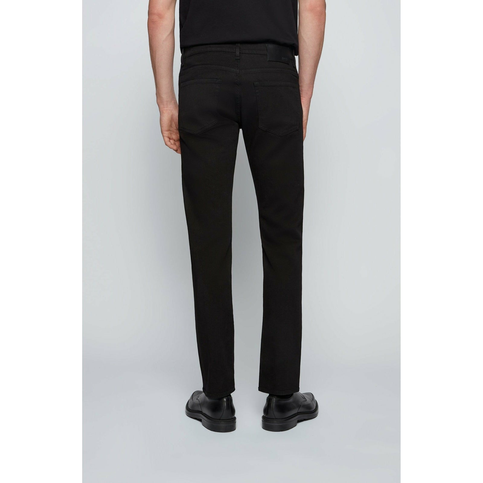 SLIM-FIT JEANS IN BLACK CASHMERE-TOUCH ITALIAN DENIM - Yooto