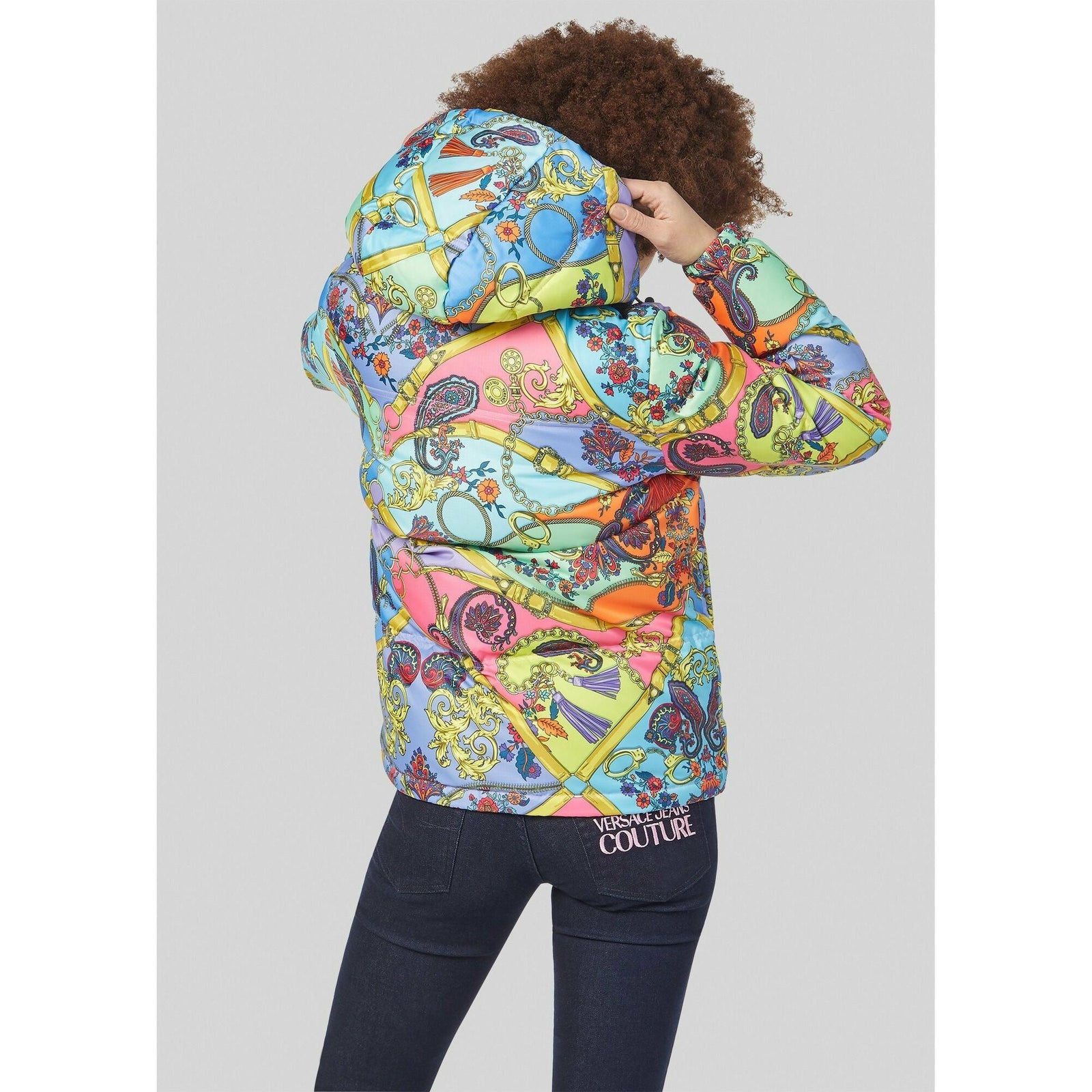 PAISLEY FANTASY PRINT PUFFER JACKET - Yooto