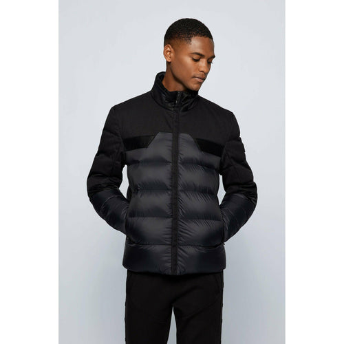 Load image into Gallery viewer, REGULAR-FIT DOWN JACKET WITH COLLAR LOGO - Yooto
