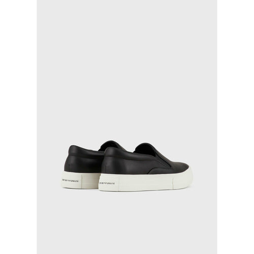 Load image into Gallery viewer, LEATHER SLIP-ONS WITH EMBOSSED LOGO - Yooto
