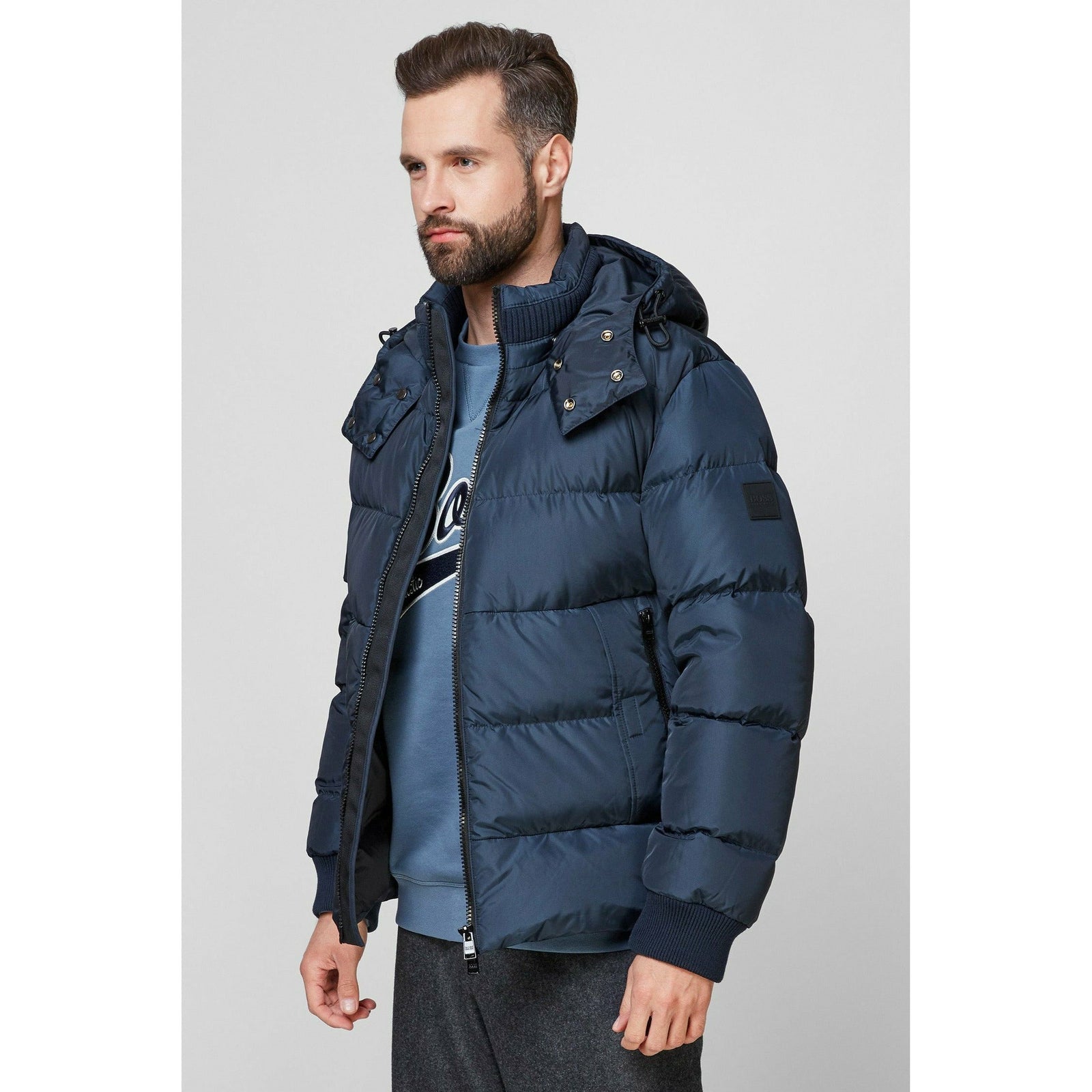 REGULAR-FIT PUFFER JACKET IN WATER-REPELLENT RECYCLED FABRIC - Yooto