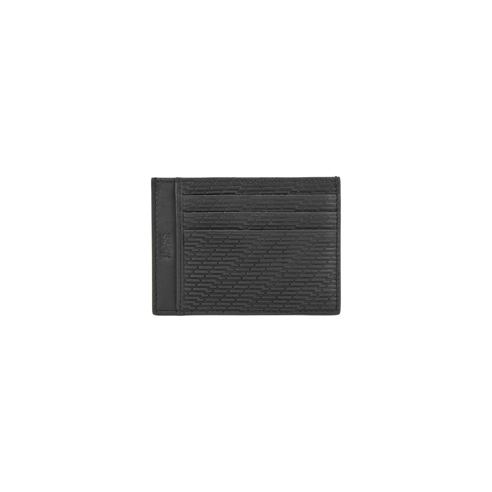 GEOMETRIC-EMBOSSED LEATHER CARD HOLDER AND KEY RING GIFT SET - Yooto