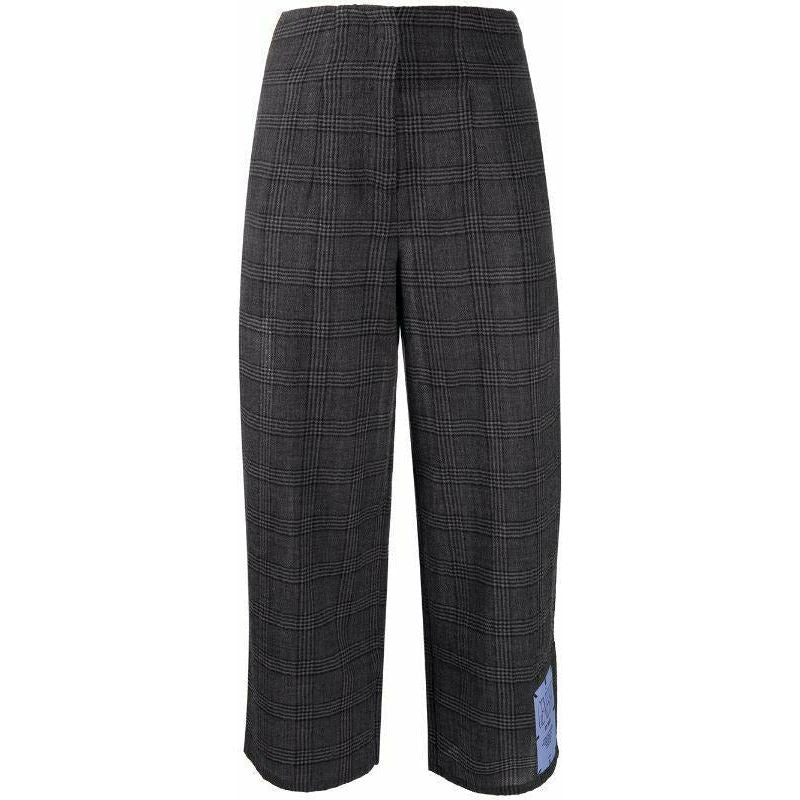 CHECKED CROPPED TROUSERS - Yooto