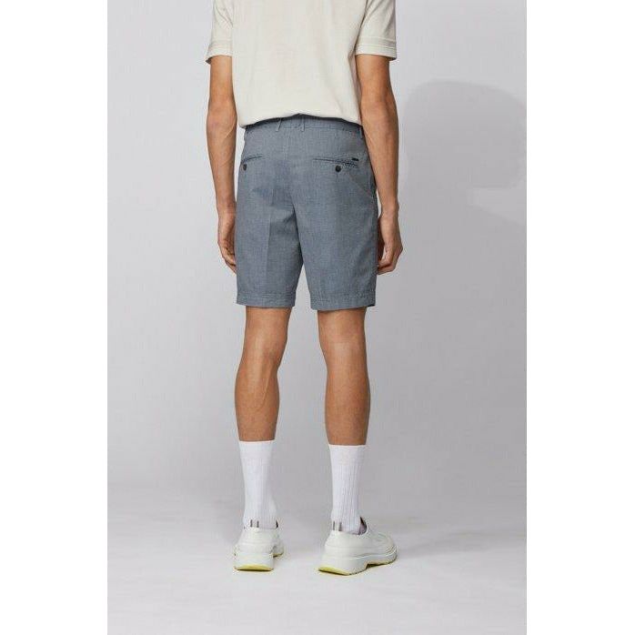 SLIM-FIT SHORTS IN STRETCH COTTON WITH MICRO MOTIF - Yooto