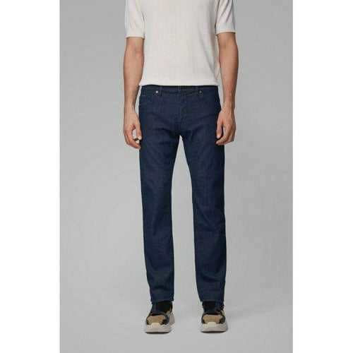 Load image into Gallery viewer, REGULAR-FIT JEANS IN DARK-BLUE CASHMERE-TOUCH DENIM - Yooto
