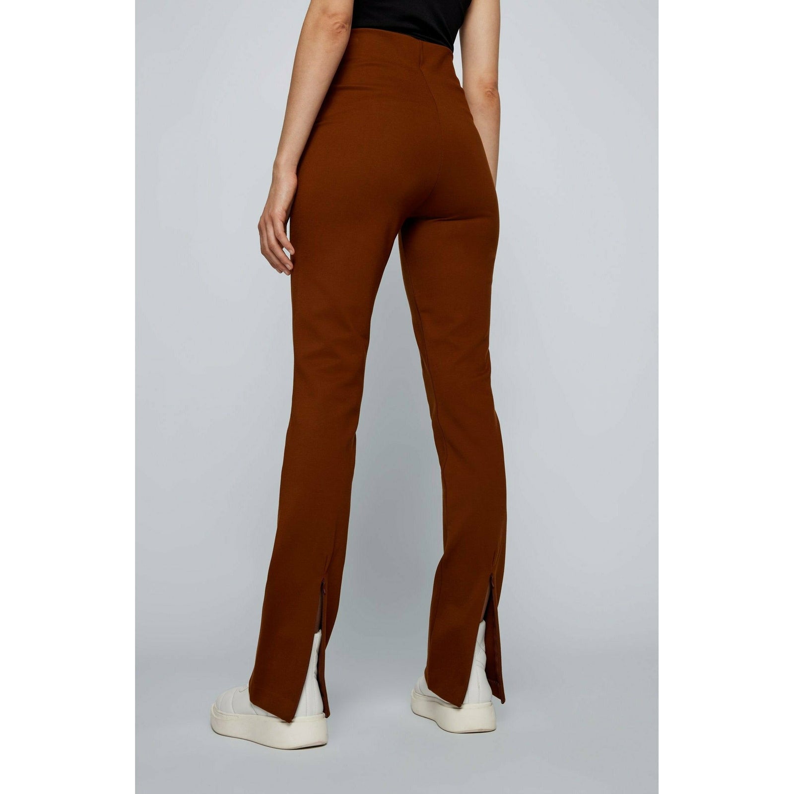 REGULAR-FIT FLARED TROUSERS IN POWER-STRETCH JERSEY - Yooto
