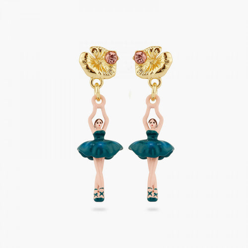 Load image into Gallery viewer, MINI BALLERINA WATER LILY POST EARRINGS - Yooto
