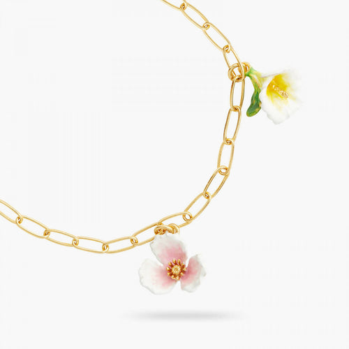 Load image into Gallery viewer, GOLD-PLATED LINKS AND FLOWER PENDANT BRACELET - Yooto
