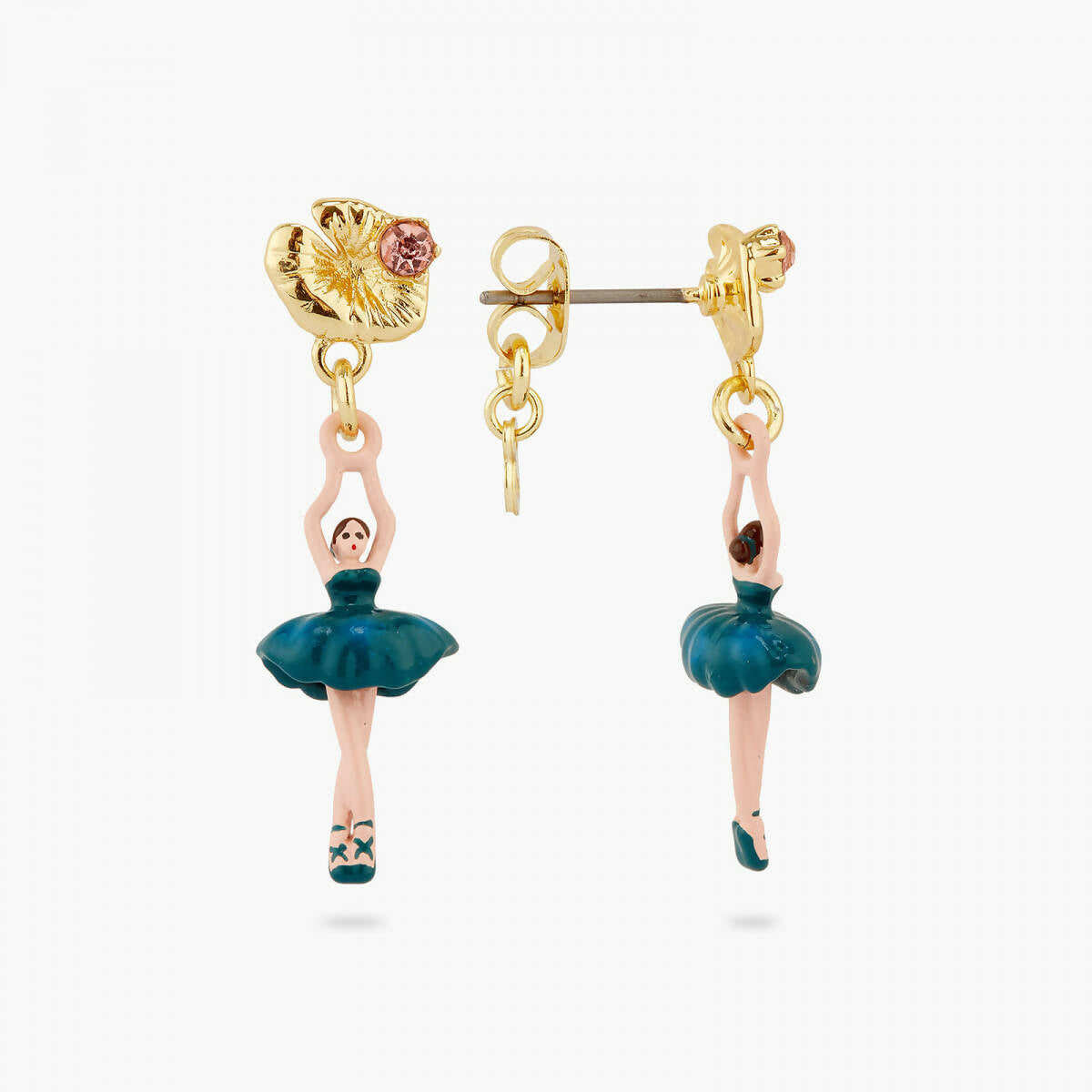 MINI BALLERINA WATER LILY POST EARRINGS - Yooto