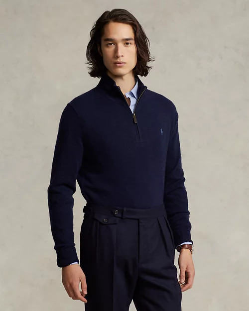 RALPH LAUREN Wool Quarter-Zip Jumper
