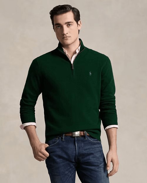 RALPH LAUREN Wool Quarter-Zip Jumper
